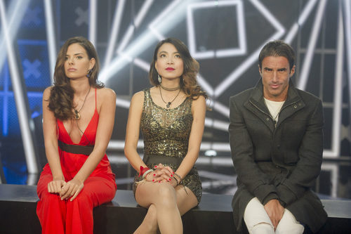 Lorena, Yangyang y Hugo esperan en la sala de expulsión en la gala 12 de 'GH Revolution'