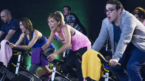 Raquel, Maite y Bruno haciendo deporte en el undécimo episodio de la décima temporada de 'La que se avecina'