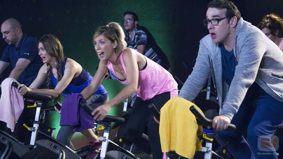 Raquel, Maite y Bruno haciendo deporte en el undécimo episodio de la décima temporada de 'La que se avecina'
