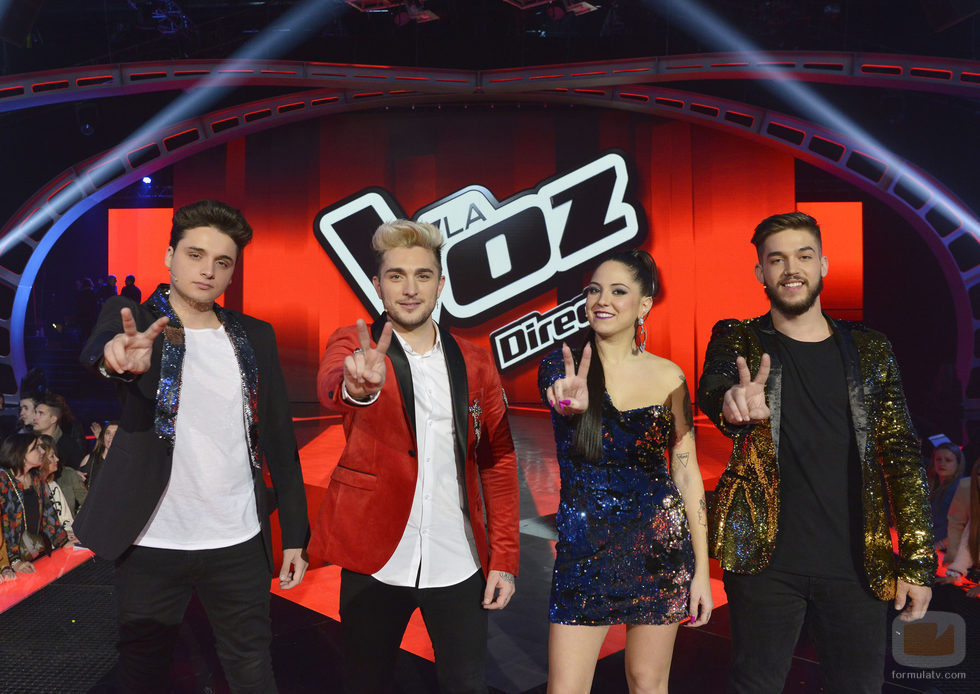 Pedro, Samuel, Alba y Gabriele, finalistas de 'La Voz 5'