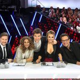 El jurado y Manel Fuentes en la duodécima gala de 'Tu cara me suena'