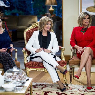 Carmen Borrego, María Teresa Campos y Terelu en la rueda de prensa de presentación de la nueva temporada de 'Las Campos'