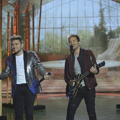 Samuel Cuenda y Pablo Alborán en la final de 'La Voz 5'