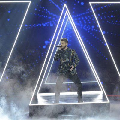Pedro Hernández actuando en la final de 'La Voz 5'