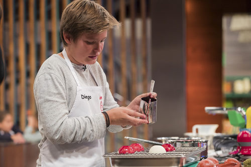 Diego en el tercer programa de 'Masterchef Junior 5'