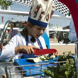 María cocina en Motorland en el tercer programa de 'Masterchef Junior 5'