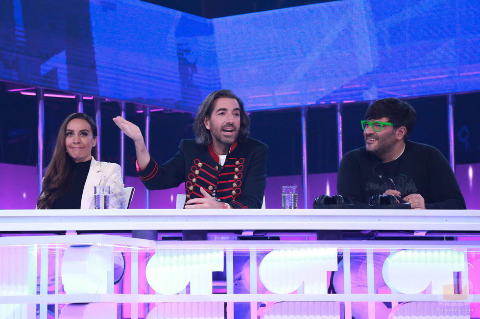 Mónica Naranjo, Joe Pérez-Orive y Wally López en la Gala 9 de 'OT 2017'