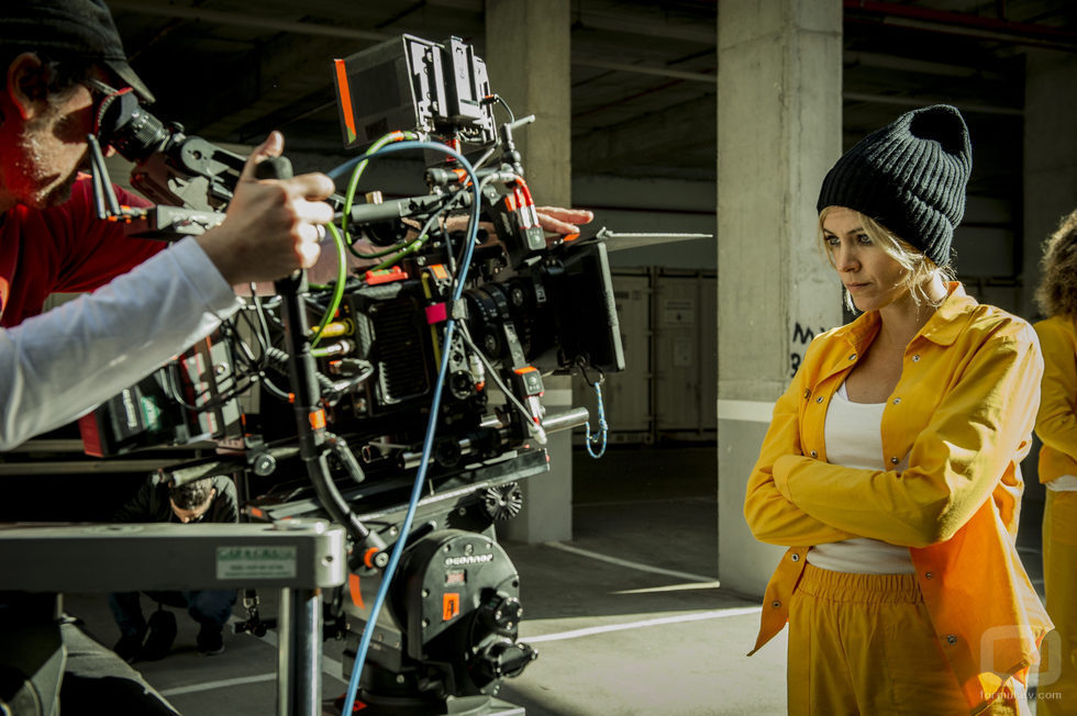 Maggie Civantos durante el rodaje de la tercera temporada de 'Vis a vis'