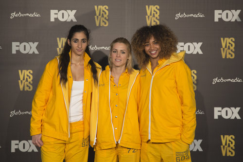Alba Flores, Maggie Civantos y Berta Vázquez en la presentación de la tercera temporada de 'Vis a vis'