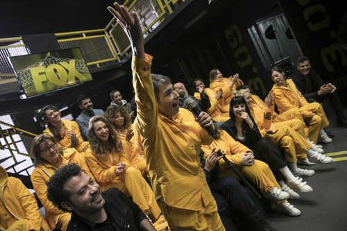 María Isabel Díaz interviene durante la presentación de la tercera temporada de 'Vis a vis'