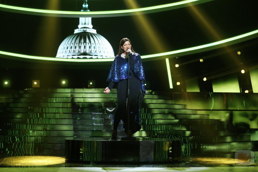 Lucía Jiménez se pone en la piel de Rihanna en la gala 14 de 'Tu cara me suena'