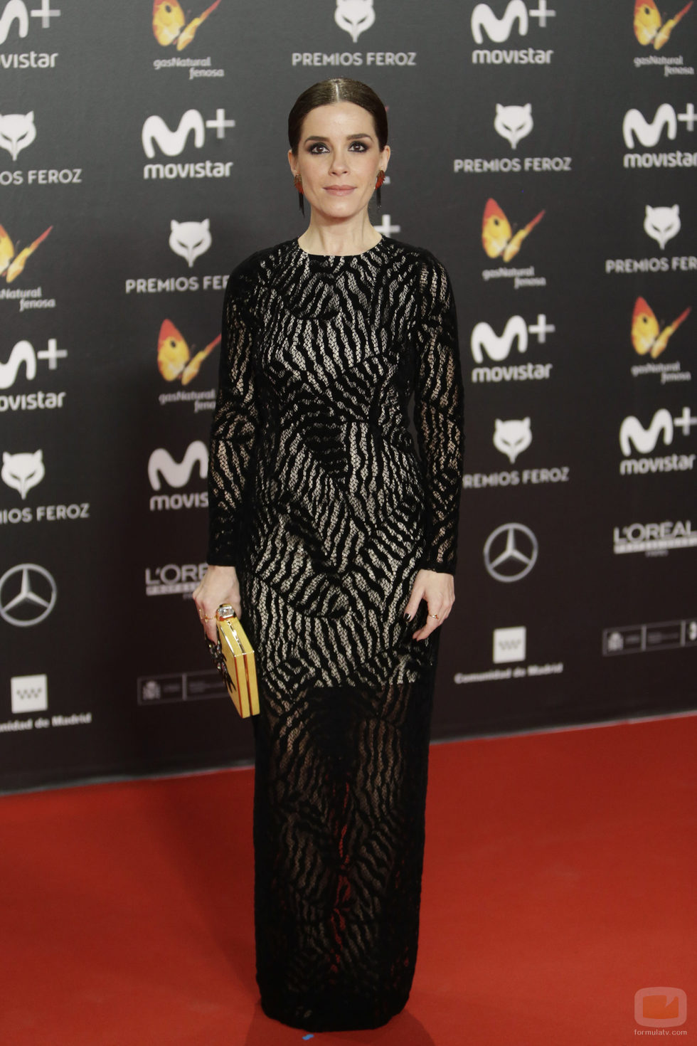 Nuria Gago posa en la alfombra roja de los Premios Feroz 2018