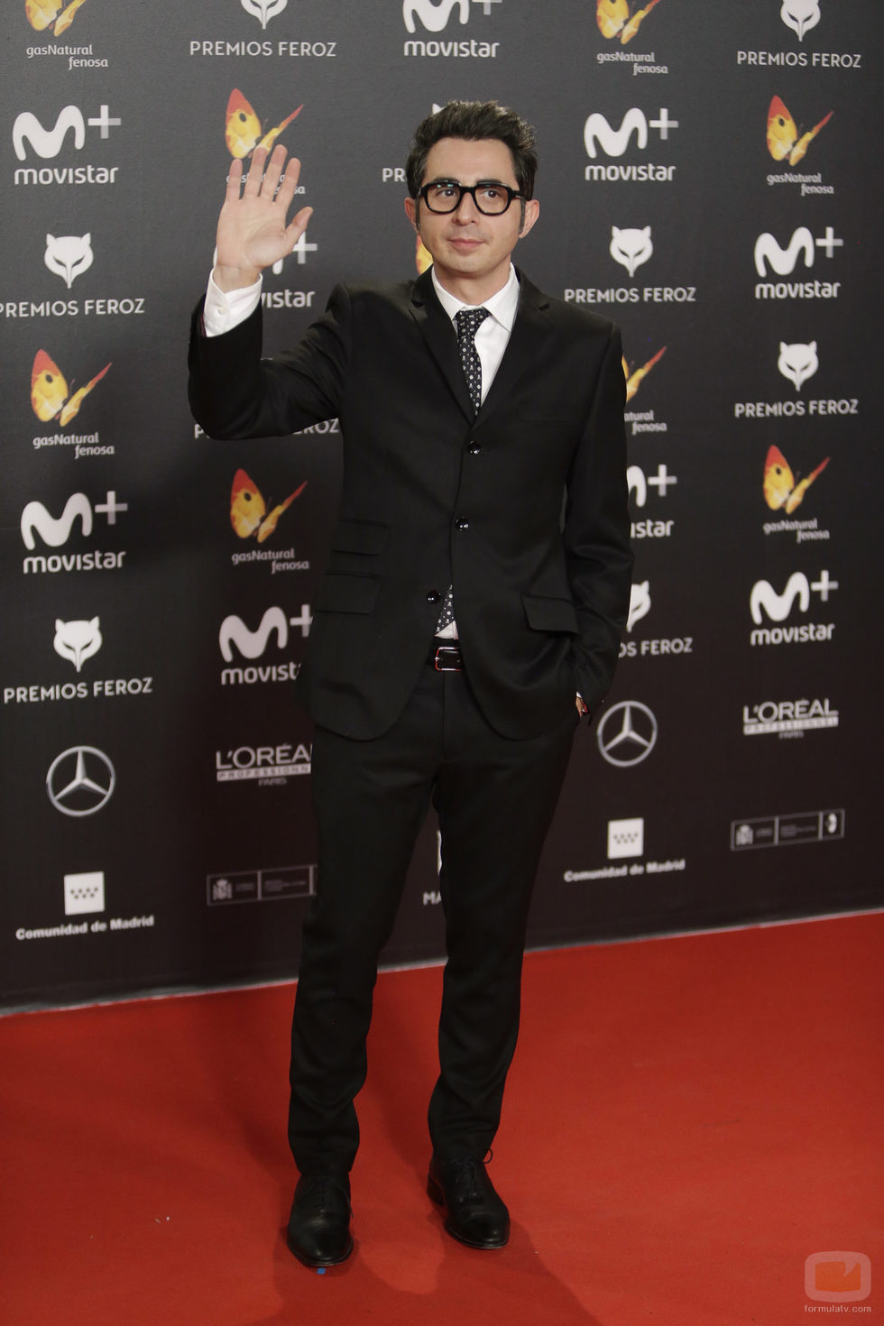 Berto Romero posa en la alfombra roja de los Premios Feroz 2018