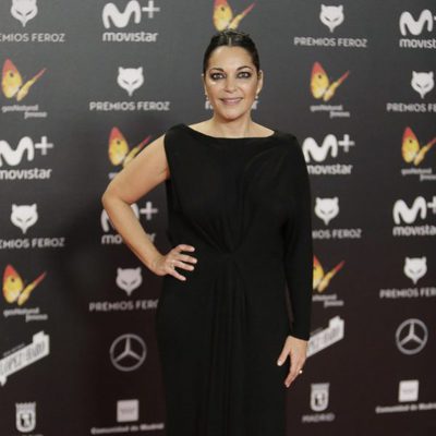 Cristina Plazas posa en la alfombra roja de los Premios Feroz 2018
