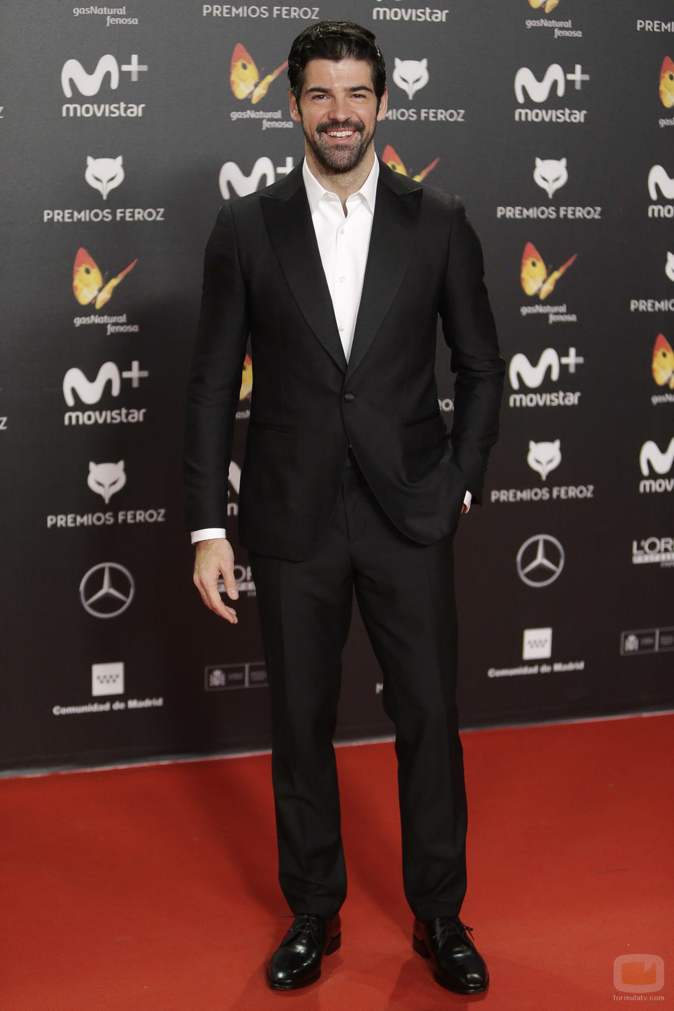 Miguel Ángel Muñoz posa en la alfombra roja de los Premios Feroz 2018