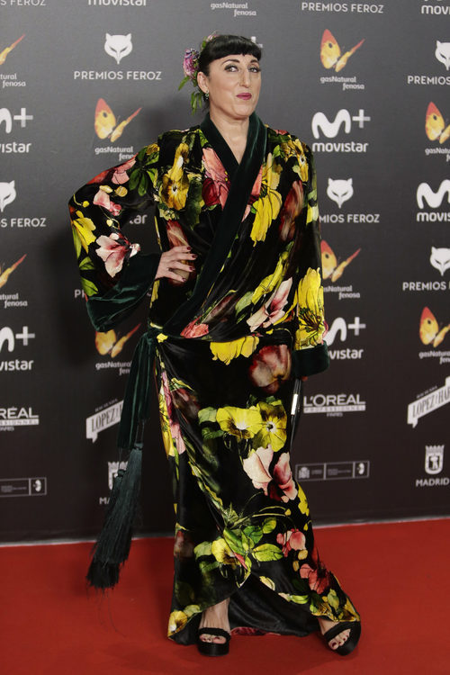 Rossy de Palma posa en la alfombra roja de los Premios Feroz 2018