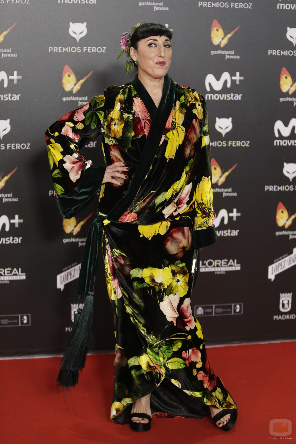 Rossy de Palma posa en la alfombra roja de los Premios Feroz 2018
