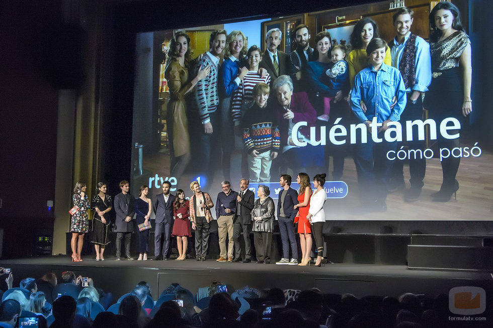 Los actores de la serie presentando el primer episodio de la 19 temporada de 'Cuéntame cómo pasó'