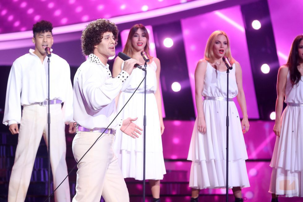 David Amor es Izhar Cohen en la gala de Eurovisión de 'Tu cara me suena'