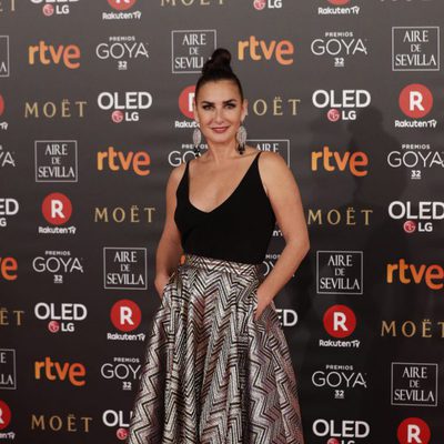 Belén López posa en la alfombra roja de los Premios Goya 2018