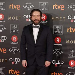 Sergio G. Sánchez en la alfombra roja de los Goya 2018