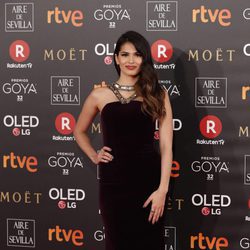 Sara Sálamo posa en la alfombra roja de los Premios Goya 2018