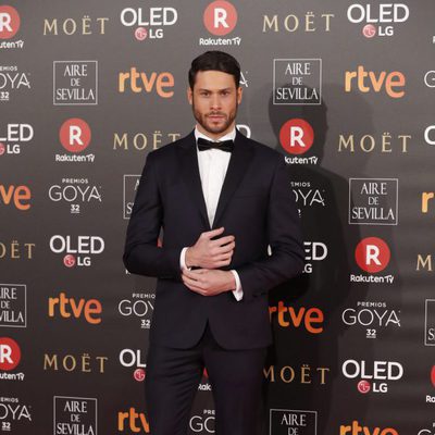 José Lamuño posa en la Alfombra Roja de los Goya 2018