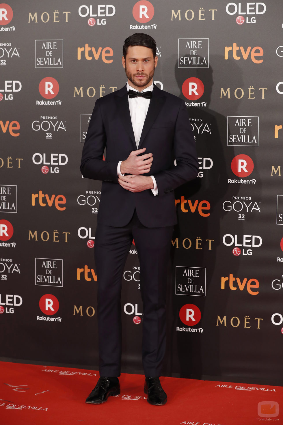 José Lamuño posa en la Alfombra Roja de los Goya 2018