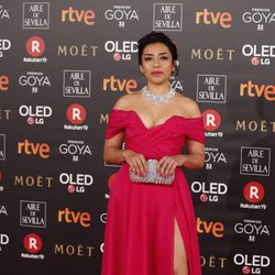 Adriana Paz posa en la alfombra roja de los Premios Goya 2018
