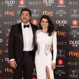 Penélope Cruz y Javier Bardem posan en la alfombra roja de los Premios Goya 2018
