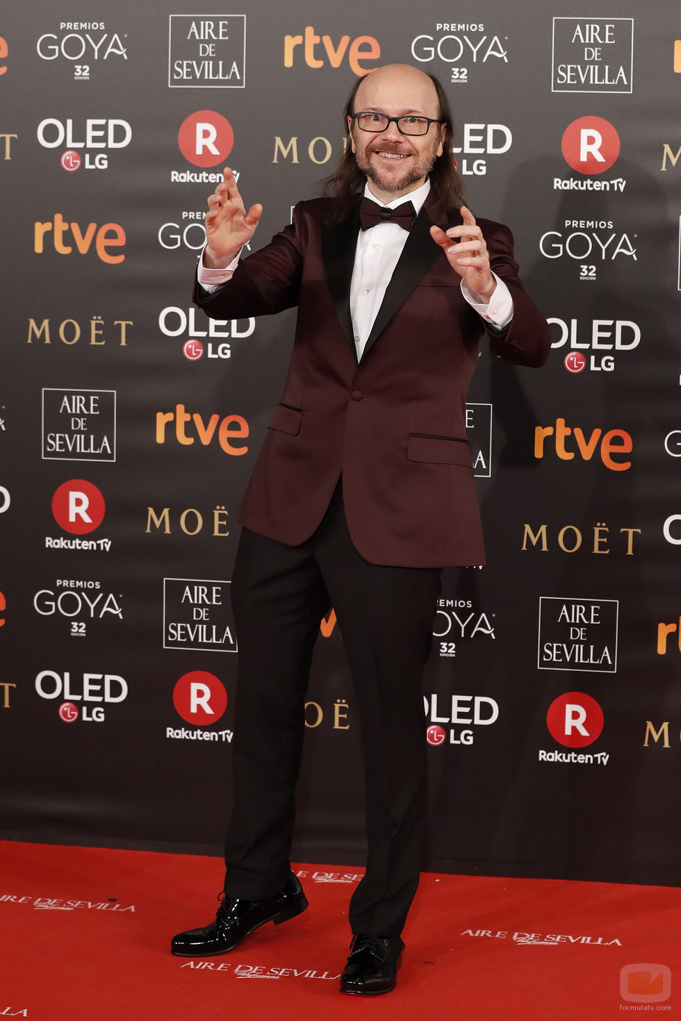 Santiago Segura posa en la alfombra roja de los Premios Goya 2018