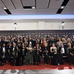 Foto de familia de los Premios Goya 2018