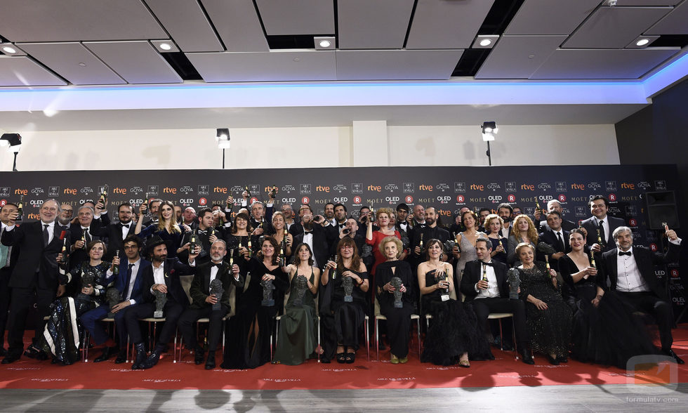 Foto de familia de los Premios Goya 2018