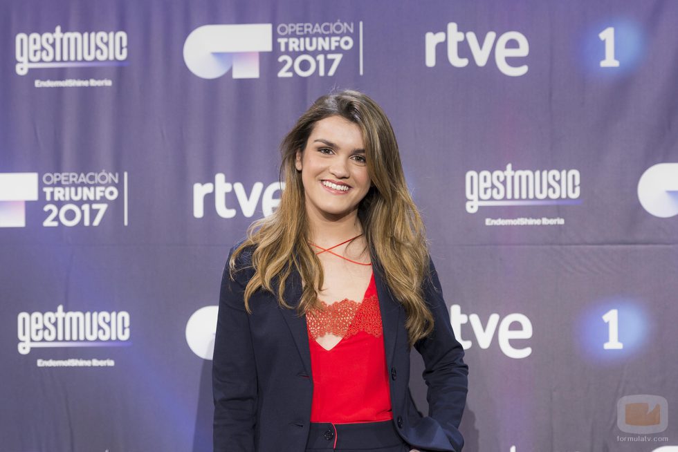 Amaia posa para los medios en la rueda de prensa tras ganar 'OT 2017'