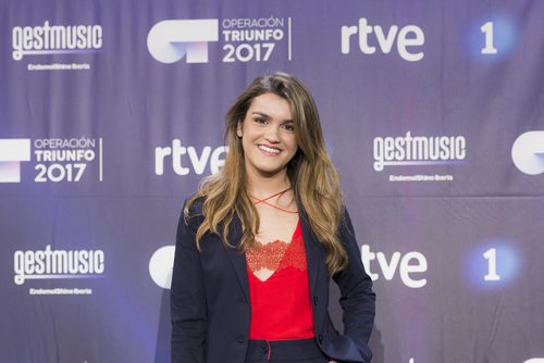 Amaia posa para los medios en la rueda de prensa tras ganar 'OT 2017'
