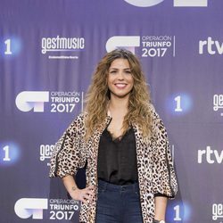 Miriam posa sonriente en la rueda de prensa tras quedar tercera en 'OT 2017'