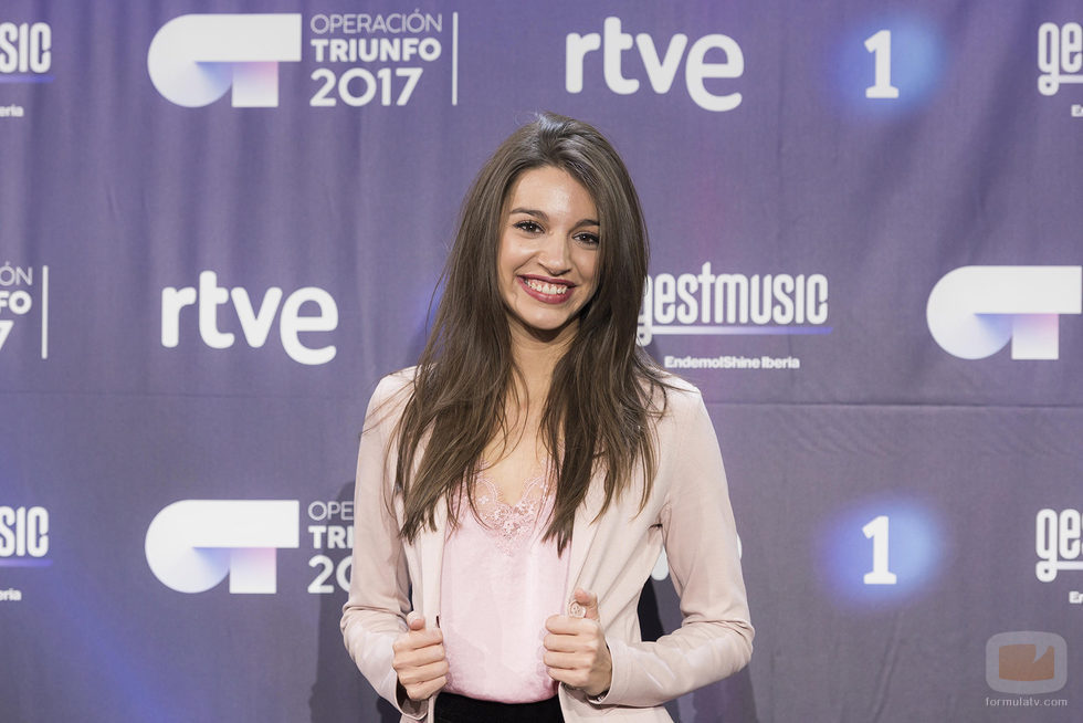 Ana Guerra, quinta finalista de 'OT 2017', posa en la rueda de prensa final