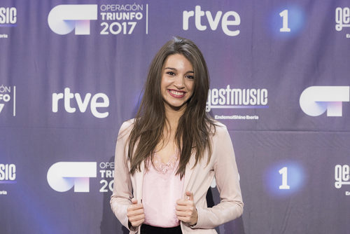 Ana Guerra, quinta finalista de 'OT 2017', posa en la rueda de prensa final 