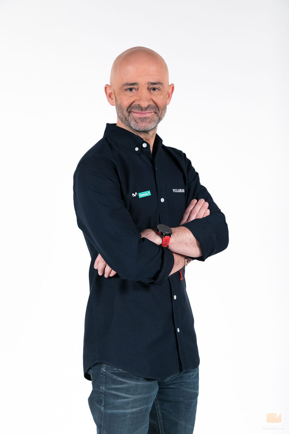 Antonio Lobato posa por su incorporación al equipo de Movistar F1