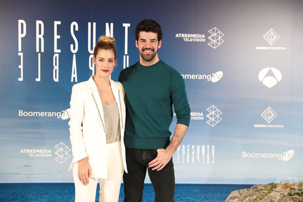Alejandra Onieva y Miguel Ángel Muñoz en la presentación de 'Presunto culpable' 