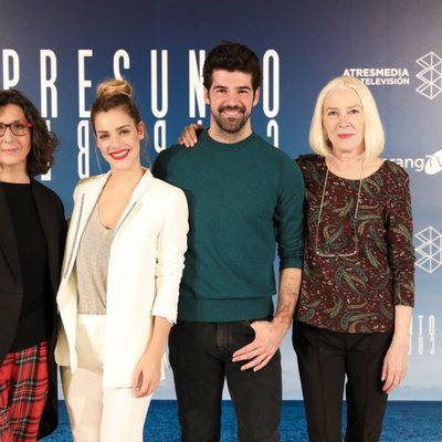 Elvira Mínguez, Alejandra Onieva, Miguel Ángel Muñoz y Susi Sánchez en la presentación de 'Presunto culpable'