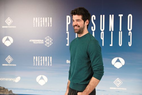 Miguel Ángel Muñoz posa para los medios en la presentación de 'Presunto culpable'