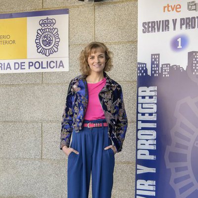 Alejandra Lorente en la presentación de la segunda temporada de 'Servir y proteger'