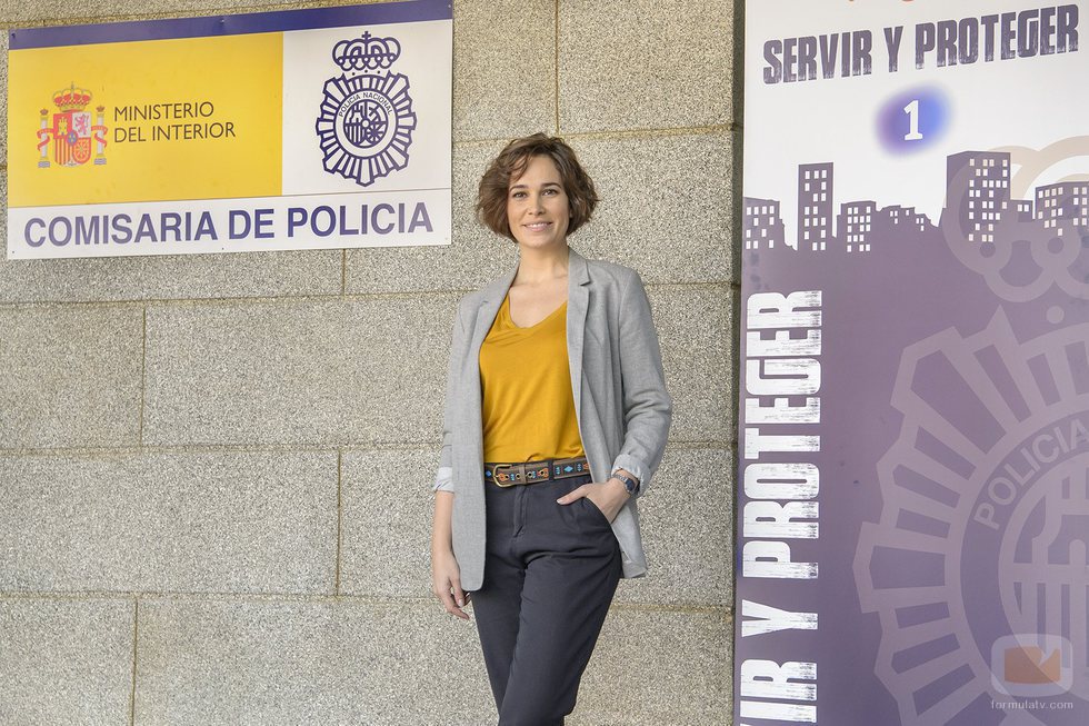 Celia Freijeiro en la presentación de la segunda temporada de 'Servir y proteger'