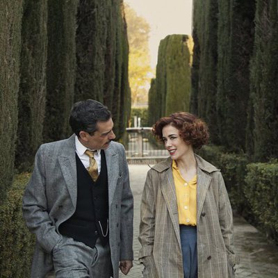 Filipe Duarte y Patricia López Arnaiz en el rodaje de 'La otra mirada'