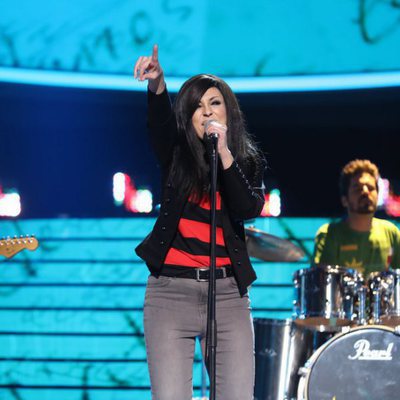 Pepa Aniorte es Susana Alva, vocalista de Efecto Mariposa, en la gala final de 'Tu cara me suena'