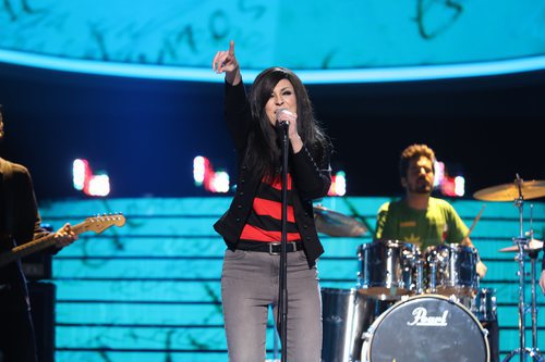Pepa Aniorte es Susana Alva, vocalista de Efecto Mariposa, en la gala final de 'Tu cara me suena'