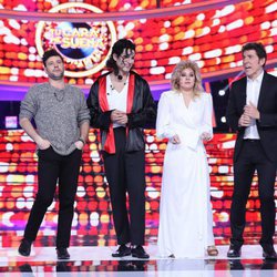 Miquel Fernández, Lucía Gil y Fran Dieli con Manel Fuentes en la gala final de 'Tu cara me suena'