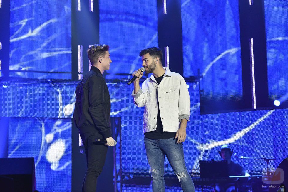 Agoney y Raoul en el ensayo de la Gira de 'OT 2017'