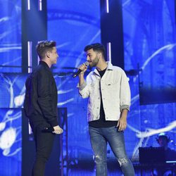 Agoney y Raoul en el ensayo de la Gira de 'OT 2017'